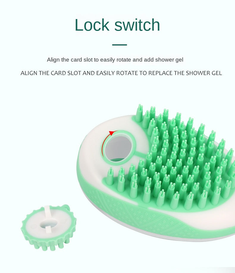 Pet spa grooming brush 2-in-1 silicone bath massage comb — view 4