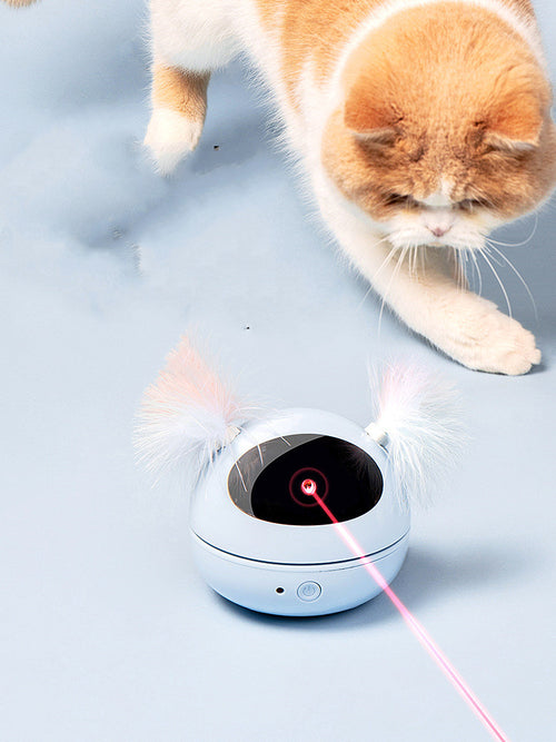 AI rotating electric feather wand cat toy — view 2