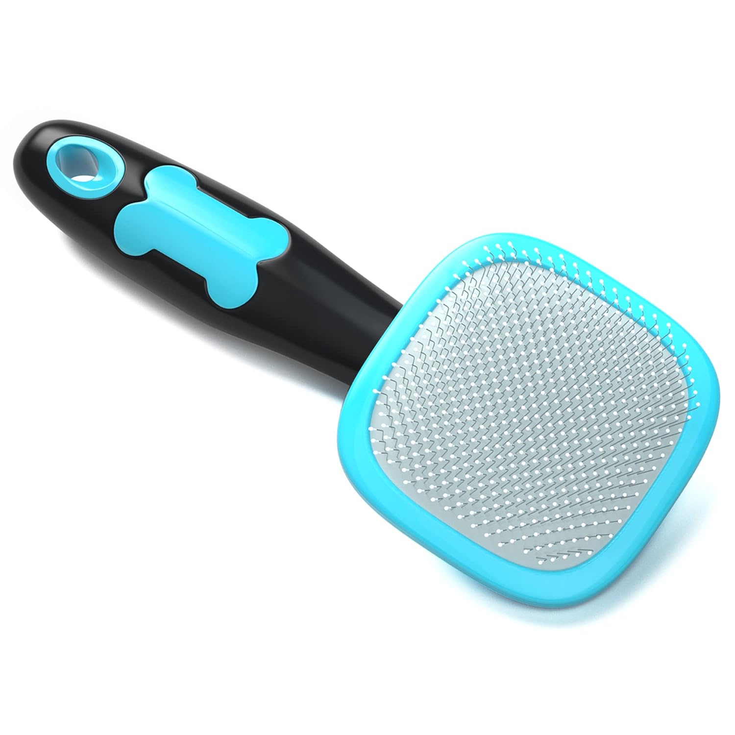 Pet deshedding grooming brush undercoat remover in Blue