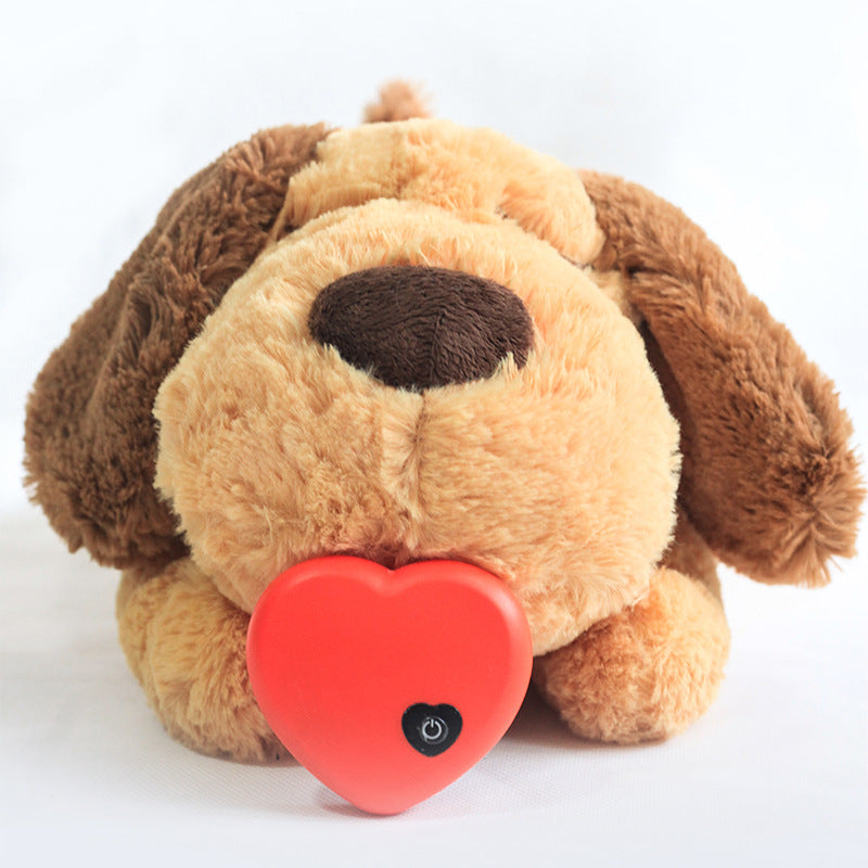 Heartbeat calming plush toy for anxious puppies and dogs