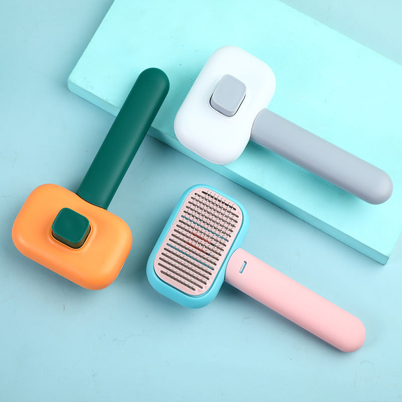 Stainless steel dematting comb open-knot grooming brush