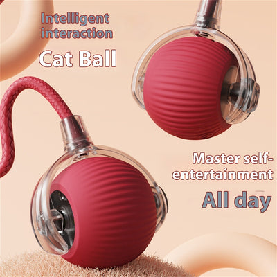 Electric Self-Rolling Cat Ball Toy — Motion-Activated Play