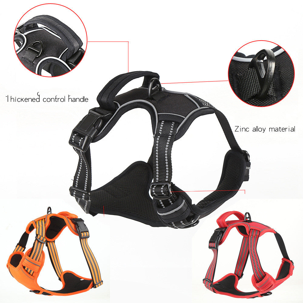 No-pull reflective breathable dog harness safety vest — view 4