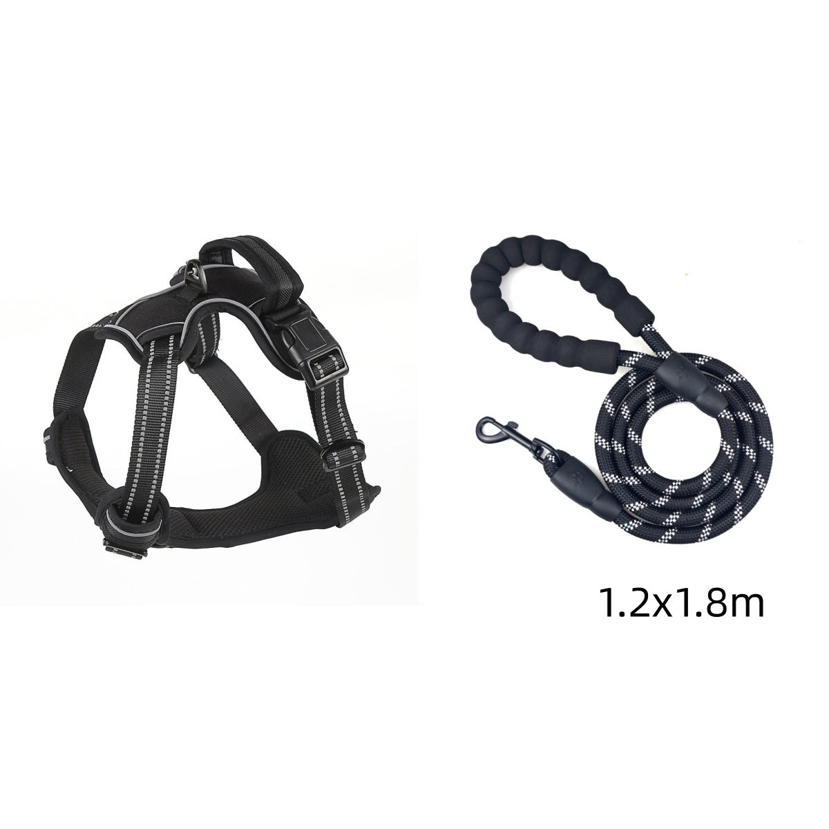 No-pull reflective breathable dog harness safety vest — view 7