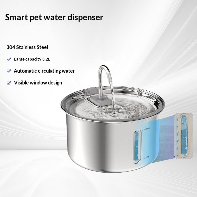 3L stainless steel pet water fountain — view 4