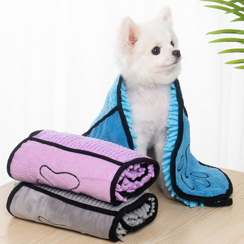Microfiber pet bath towel quick-dry drying robe — view 2