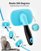 Pet deshedding grooming brush undercoat remover — view 4