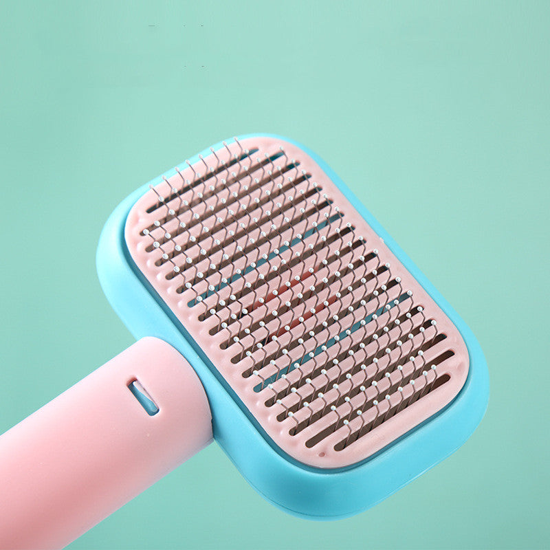 Stainless steel dematting comb open-knot grooming brush — view 3