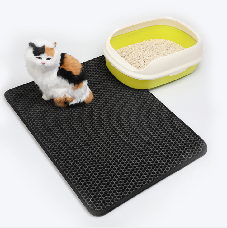 Double-layer EVA cat litter trapping mat in Gray