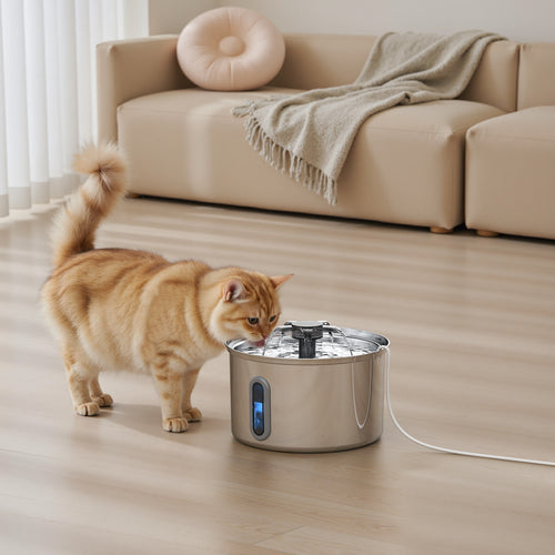 3L stainless steel pet water fountain — view 2