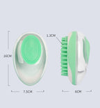 Pet spa grooming brush 2-in-1 silicone bath massage comb — view 6