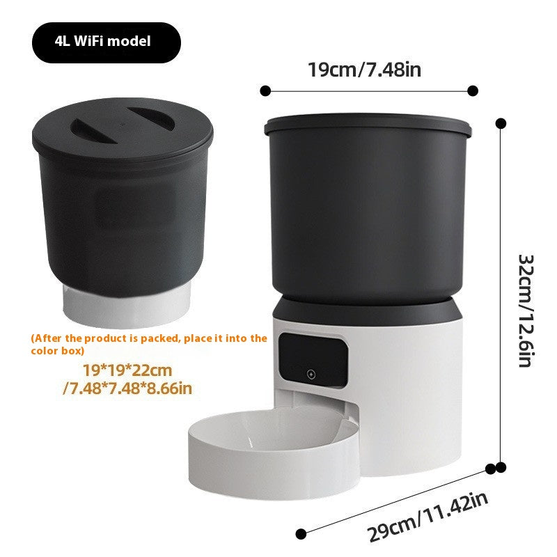 4L automatic pet feeder with Wi-Fi app control in Intelligent