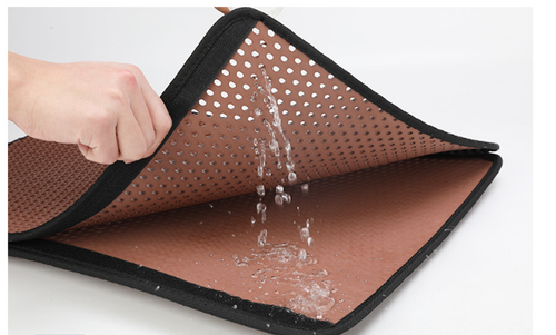 Double-layer EVA cat litter trapping mat