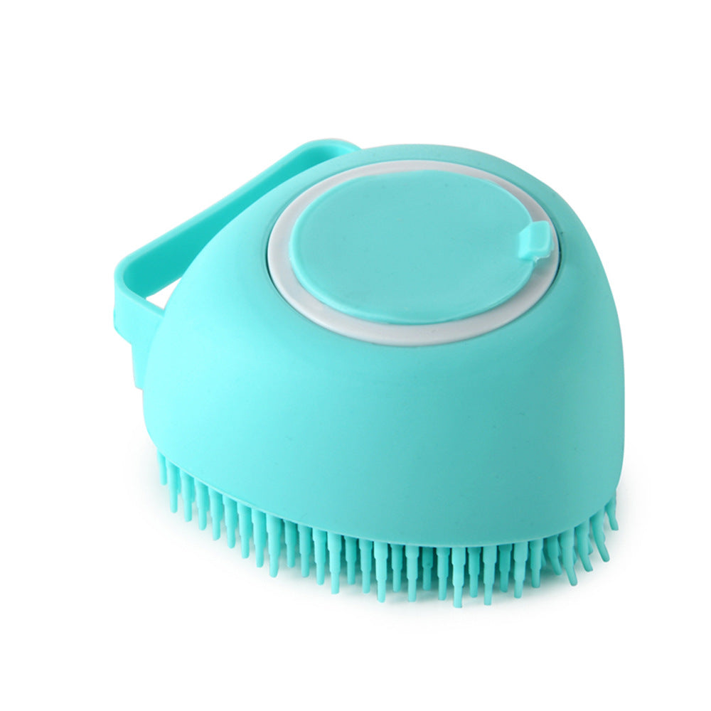 Silicone pet grooming gloves bath massage brush in Green