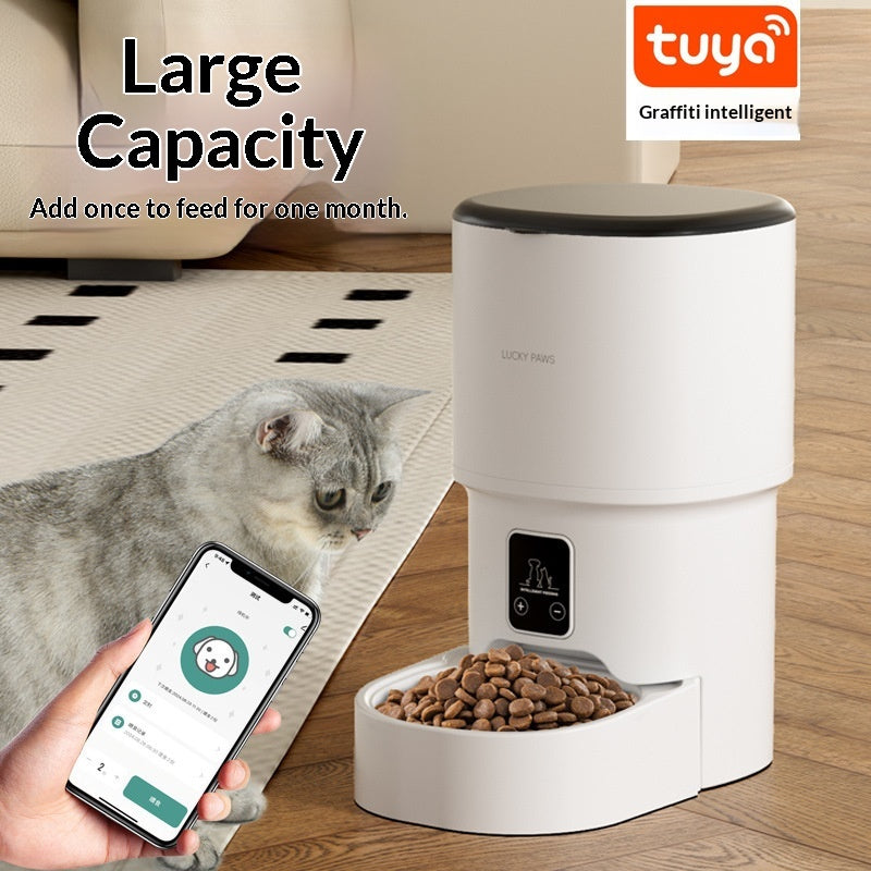 Automatic pet feeder with timer and Wi-Fi control — view 2
