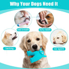 Monster rubber squeaky dog toy with treat slot — view 3