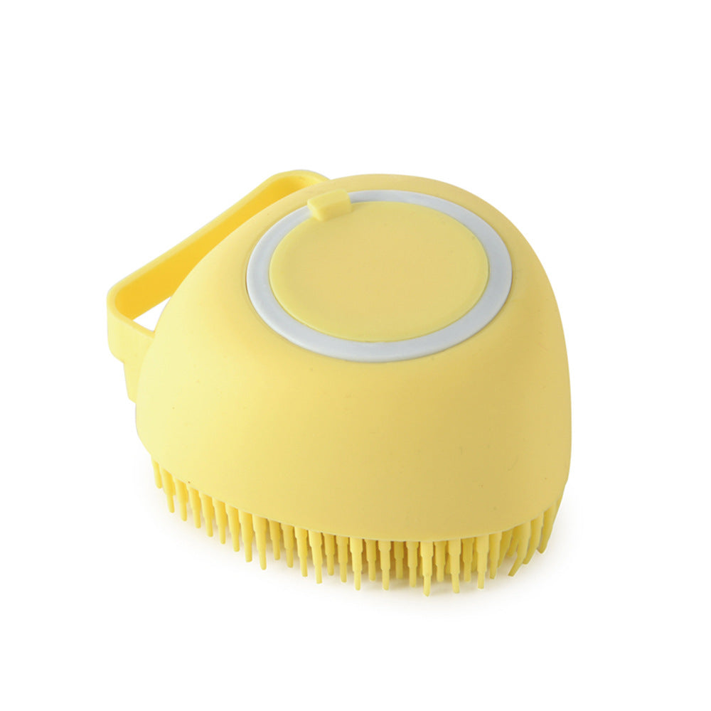 Silicone pet grooming gloves bath massage brush in Yellow
