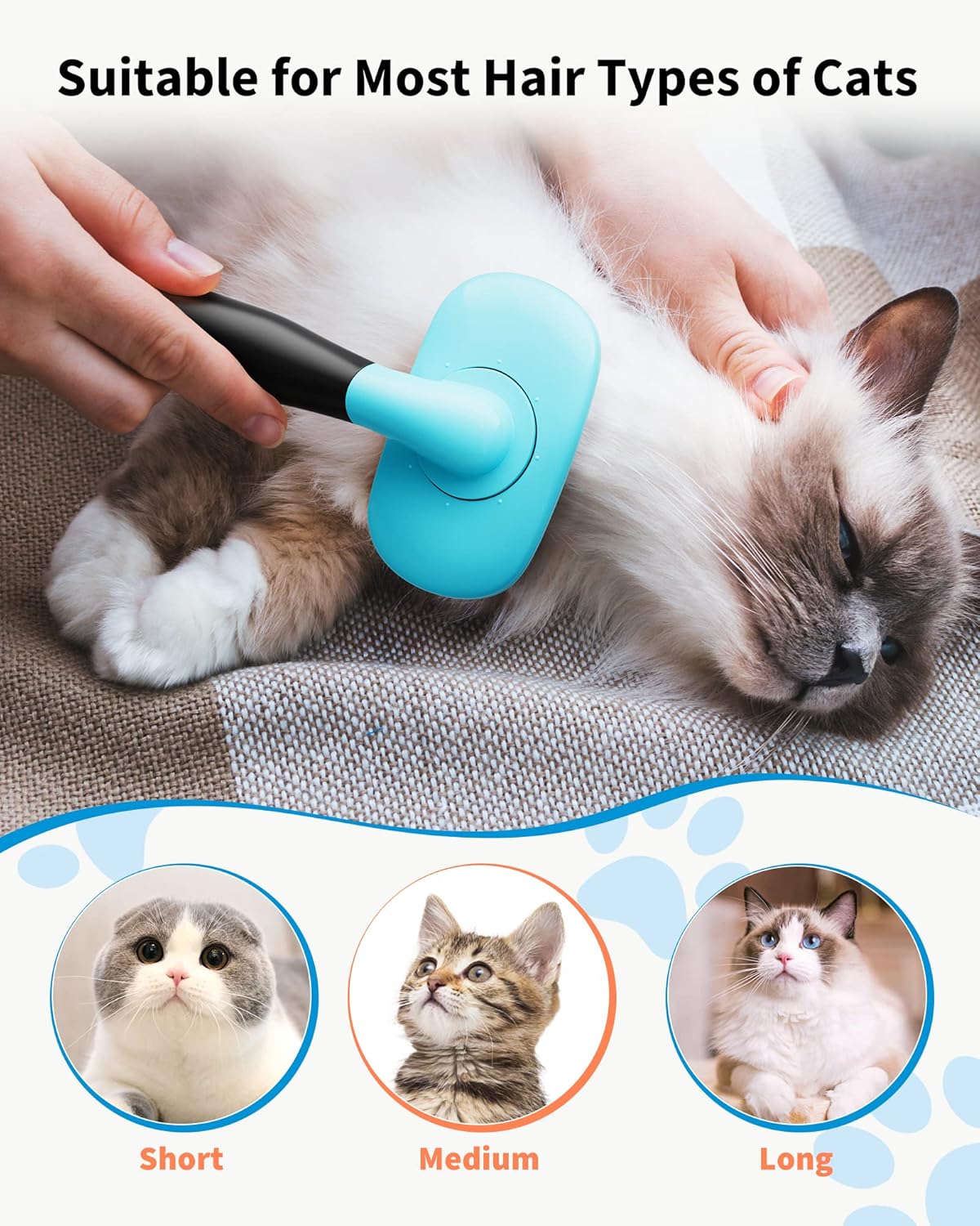 Pet deshedding grooming brush undercoat remover — view 3