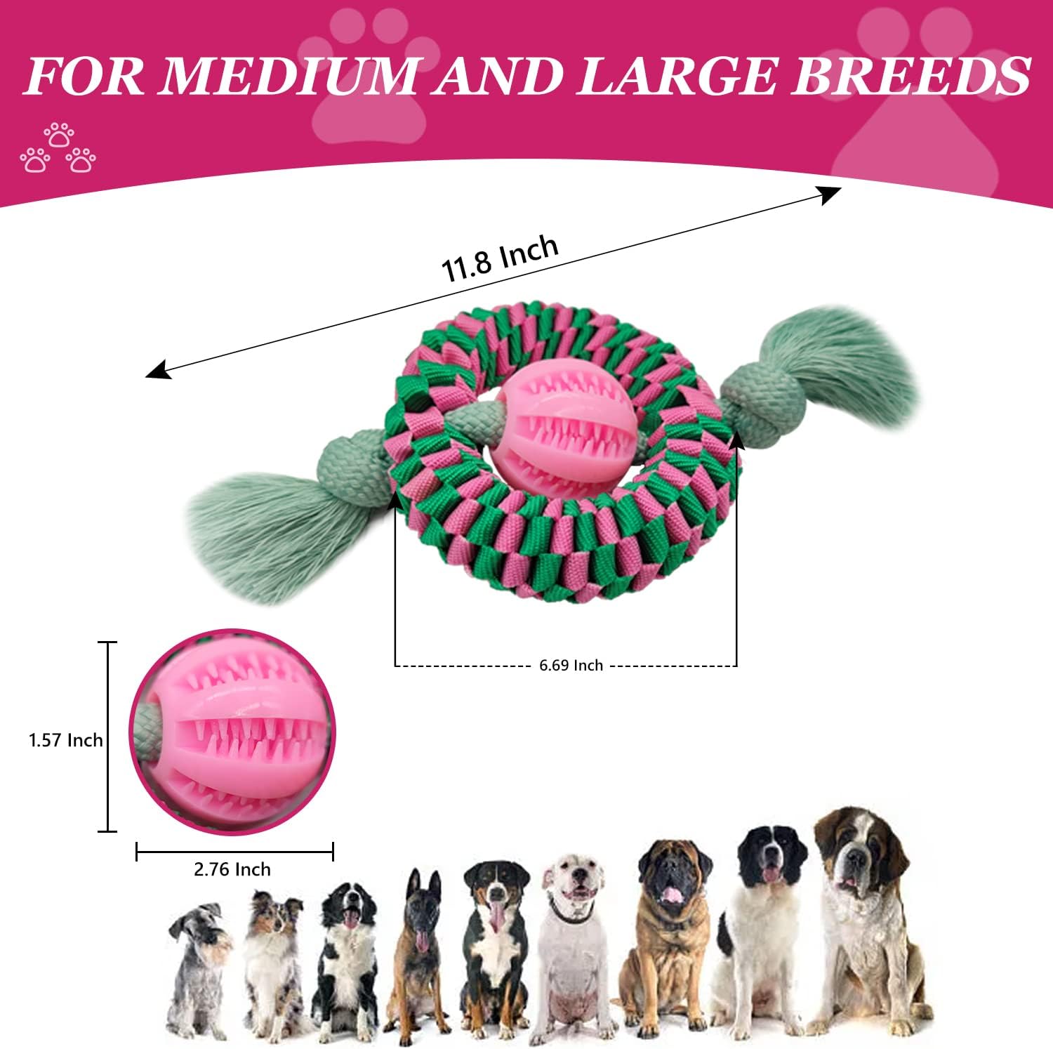 Durable nylon rubber dog chew toy — view 5
