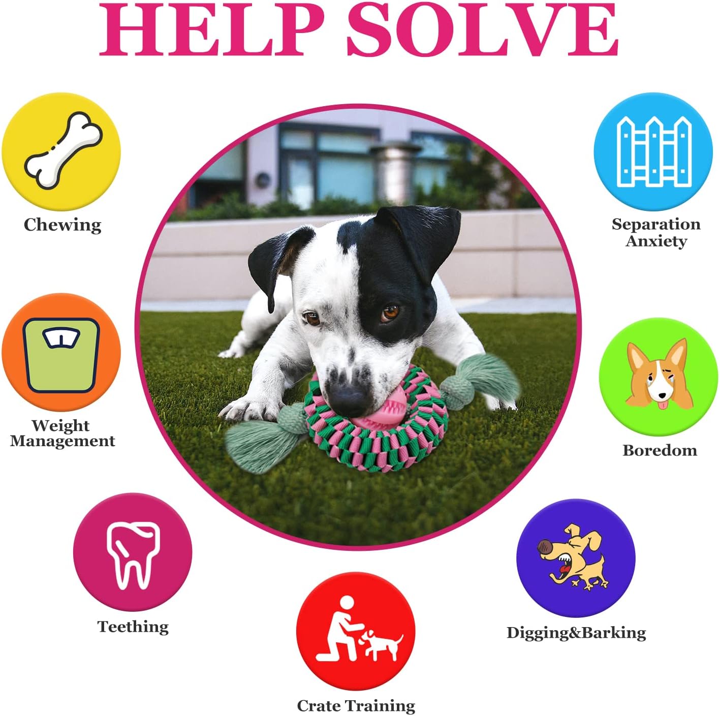 Durable nylon rubber dog chew toy — view 2
