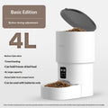 Automatic pet feeder with timer and Wi-Fi control in White