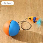 Self-rolling electric mouse cat toy automatic ball in Blue