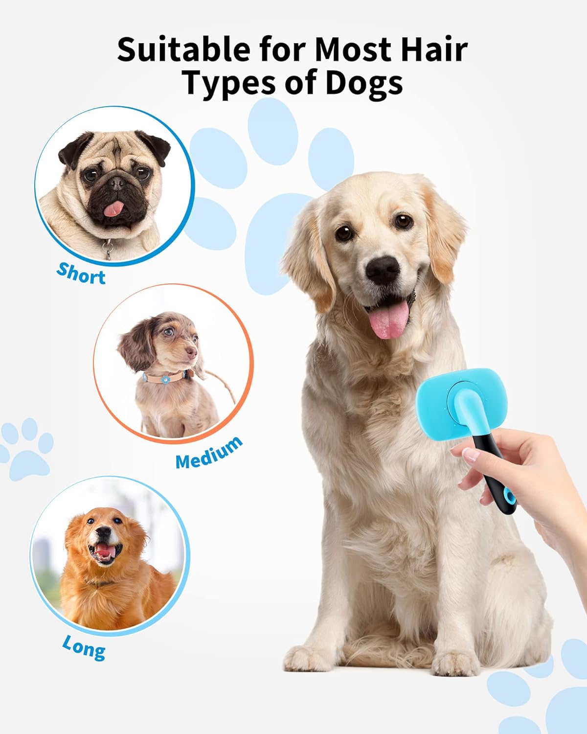 Pet deshedding grooming brush undercoat remover — view 2