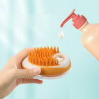 Pet spa grooming brush 2-in-1 silicone bath massage comb — view 3