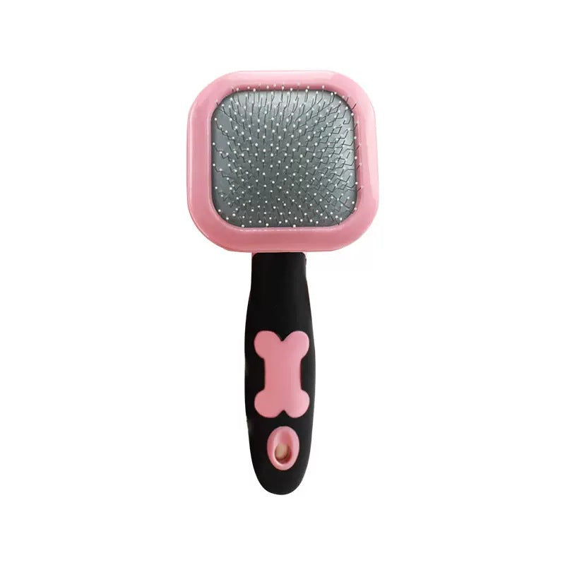 Pet deshedding grooming brush undercoat remover in Pink