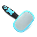 Pet deshedding grooming brush undercoat remover in Blue
