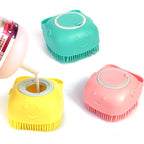 Silicone pet grooming gloves bath massage brush — view 2