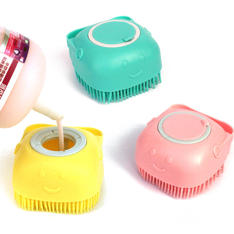 Silicone pet grooming gloves bath massage brush — view 2